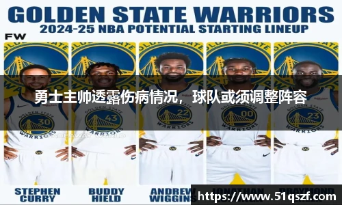 勇士主帅透露伤病情况，球队或须调整阵容